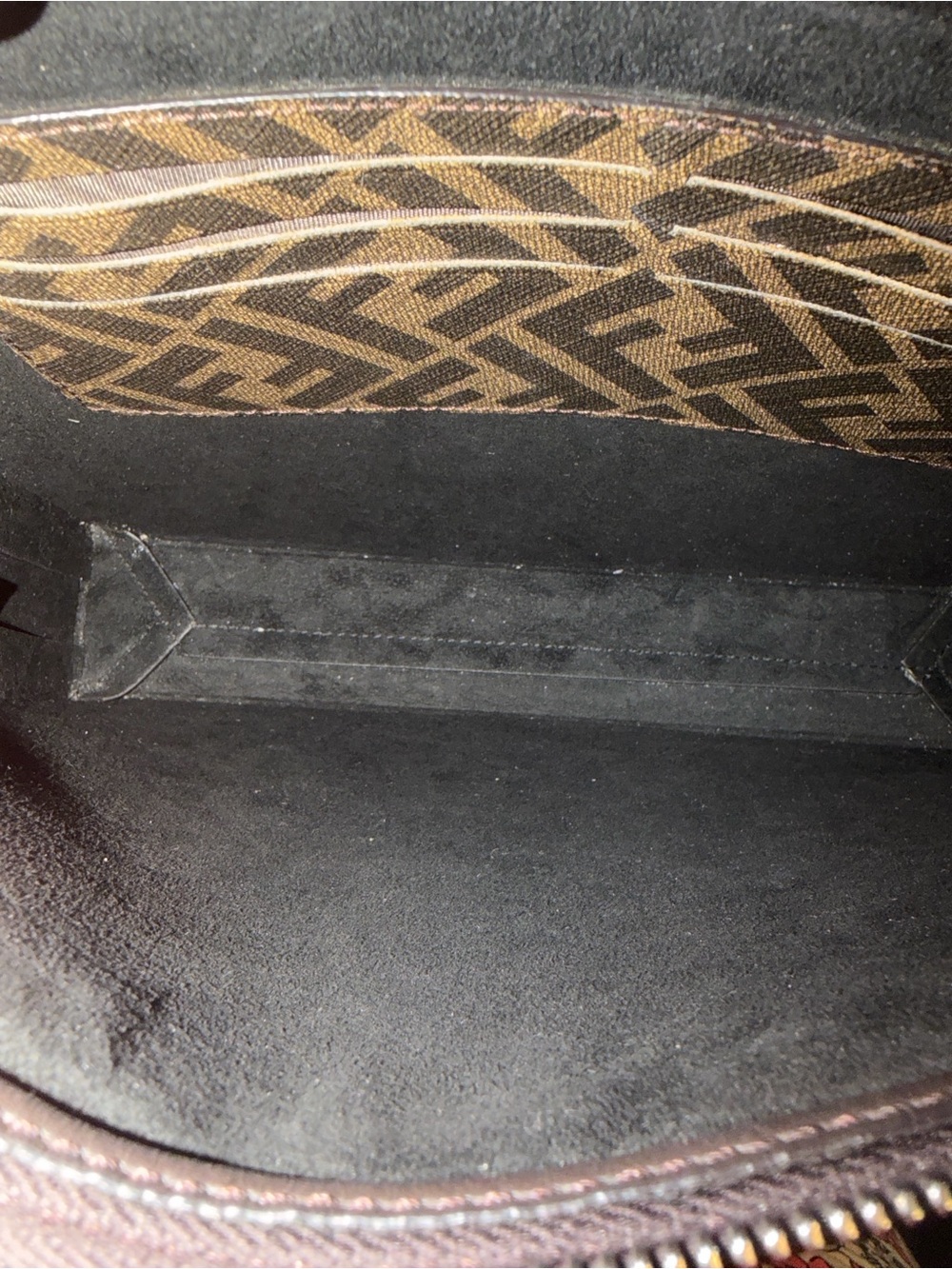 Authentic Fendi Leather Unisex Brown & Yellow Clutch - Picture 13 of 16